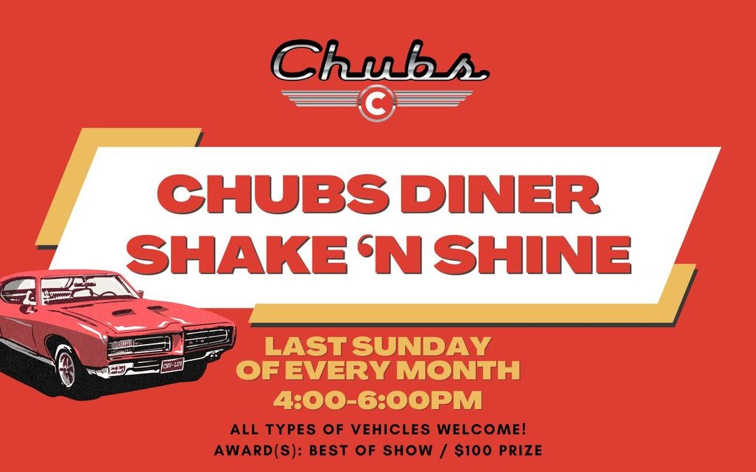 Enjoy Delicious Shakes and Classic Cars at Chubs Diner Event